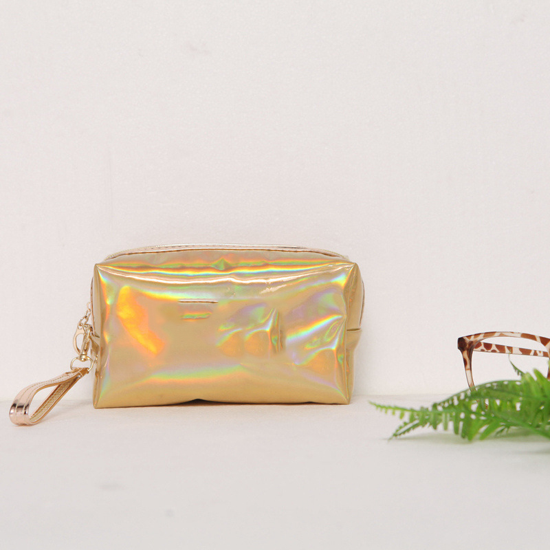 Women Fashion Cosmetic Bag laser Makeup Bag Portable Traveling Zipper Make Up Handbag Organizer Storage Case Pouches Toiletry Wash Beauty Box