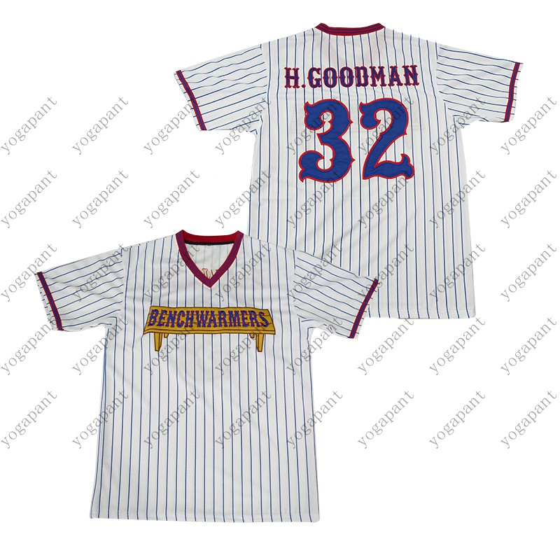 Mens Baseball Jersey Stitched Howie Goodman #32 Benchwarmers Pinstriped Jerseys, Blue;black
Mens Baseball Jersey Stitched Howie Goodman #32 Benchwarmers Pinstriped Jerseys, Blue;black
