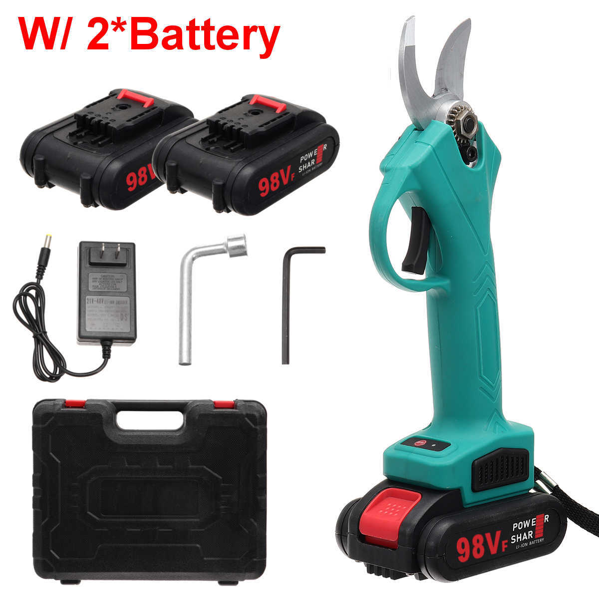 98V Cordless Pruner Lithium-ion Pruning Shear Efficient Fruit Tree Bonsai Pruning Electric Tree Branches Cutter Landscaping 210719
98V Cordless Pruner Lithium-ion Pruning Shear Efficient Fruit Tree Bonsai Pruning Electric Tree Branches Cutter Landscaping 210719