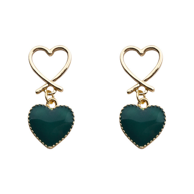 Korea New Trendy Women Green Love Earrings Simple Peach Heart Temperament Personality Girls Earrings Ear Jewelry
Korea New Trendy Women Green Love Earrings Simple Peach Heart Temperament Personality Girls Earrings Ear Jewelry