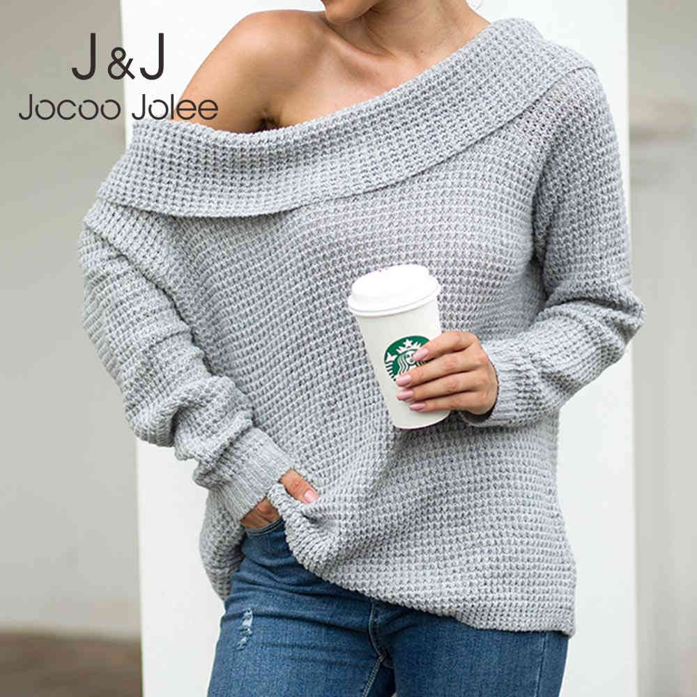 Jocoo Jolee Women Autumn Winter Casual Long Sleeve Off Shoulder Sweater Solid Loose Knitting Pullover Plus Size Jumpers 210518, Black
Jocoo Jolee Women Autumn Winter Casual Long Sleeve Off Shoulder Sweater Solid Loose Knitting Pullover Plus Size Jumpers 210518, Black
