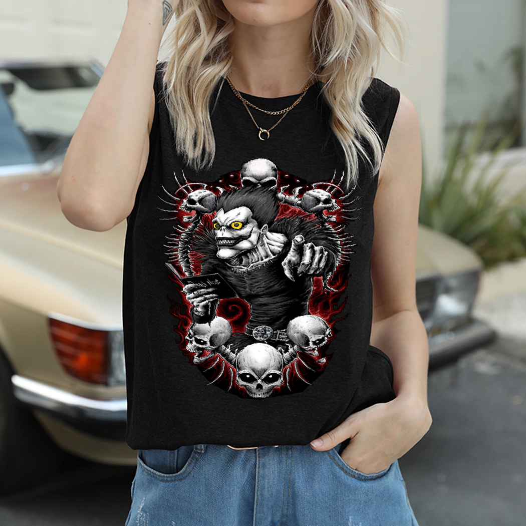 Women Tank Top Summer Ladies Casual Sport Loose Sleeveless Round Neck Tees Animation Manga Pattern Printing Camis Street Wear O-neck Pullover Vest, Black 1
Women Tank Top Summer Ladies Casual Sport Loose Sleeveless Round Neck Tees Animation Manga Pattern Printing Camis Street Wear O-neck Pullover Vest, Black 1