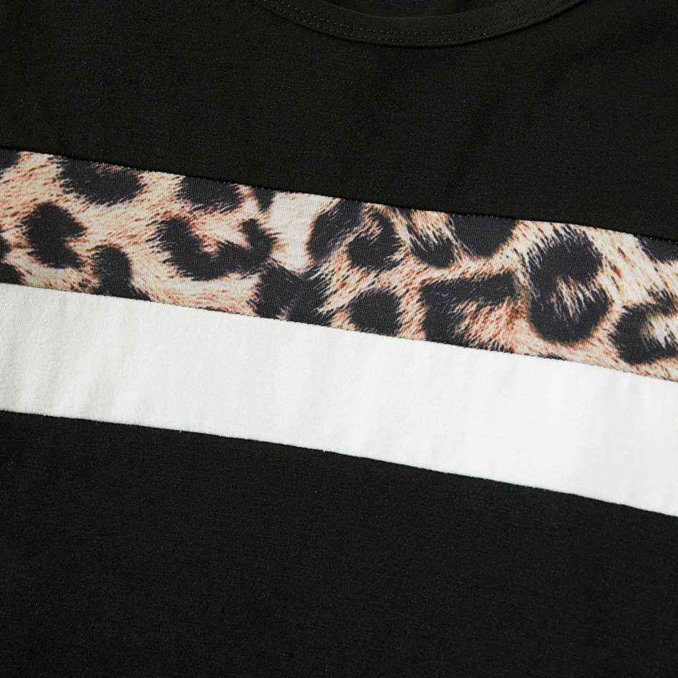 Arrival Speing and Autumn 2-piece Baby Toddler Leopard Stripe Pullover Pants Set Children Clothing 210528