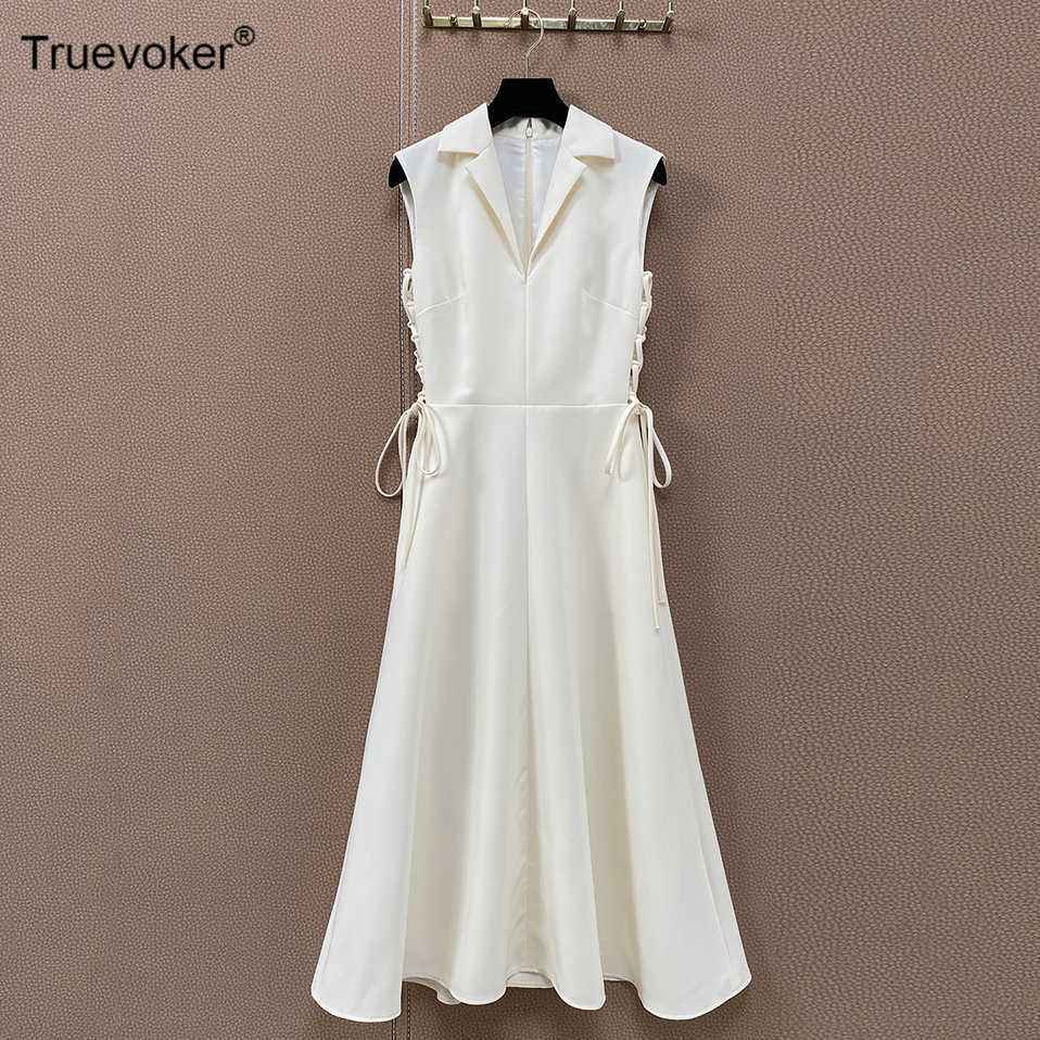Truevoker High Street Runway Fashion Ladies' Shirt Collar Sleeveless Lace Up Mid Calf Length Dress 210602, Beige
Truevoker High Street Runway Fashion Ladies' Shirt Collar Sleeveless Lace Up Mid Calf Length Dress 210602, Beige