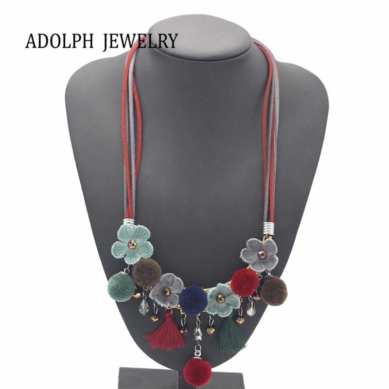 Pendant Necklaces ADOLPH Jewelry For Women Party Accessories Elegant Cloth Chain Ball And Flower Tassel Statement Choker Necklace
Pendant Necklaces ADOLPH Jewelry For Women Party Accessories Elegant Cloth Chain Ball And Flower Tassel Statement Choker Necklace