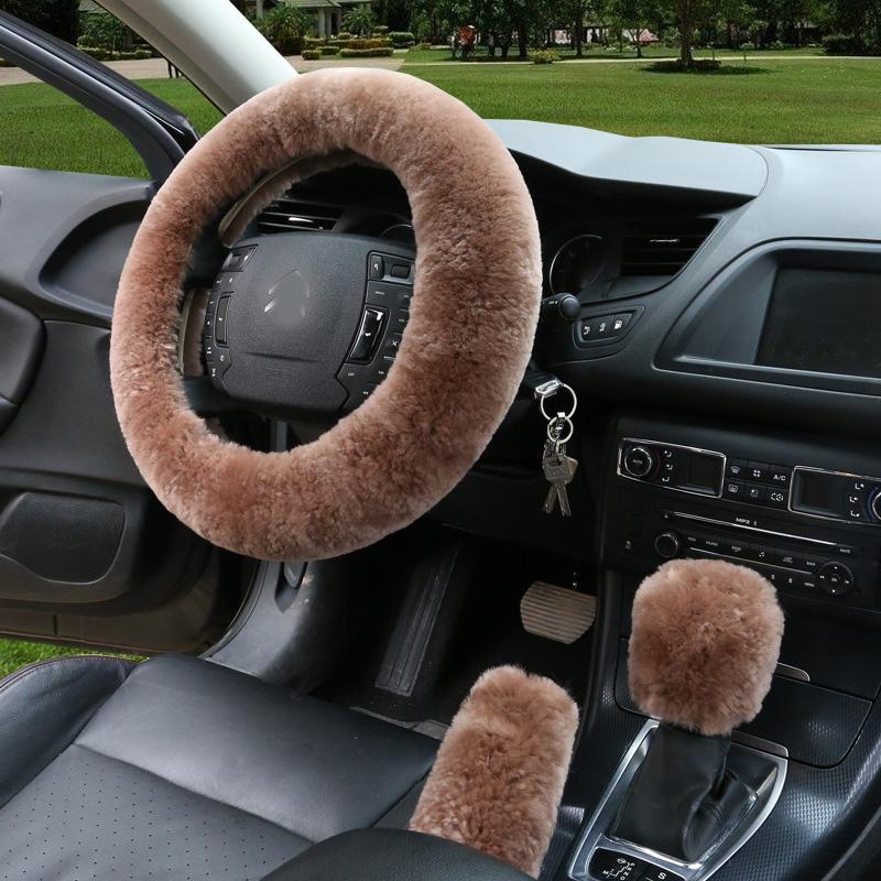 Steering Wheel Covers 3pcs/set Winter Wool Car Genuine Leather Sheepskin Hand Cover Heated Accessories Woman Man
Steering Wheel Covers 3pcs/set Winter Wool Car Genuine Leather Sheepskin Hand Cover Heated Accessories Woman Man