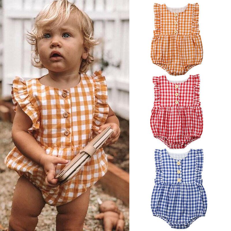Jumpsuits 2021 Born Infant Baby Boy Girl Ruffle Plaid Romper Sleeveless Jumpsuit One Piece Outfits Sunsuit Toddler Summer Clothes, Blue
Jumpsuits 2021 Born Infant Baby Boy Girl Ruffle Plaid Romper Sleeveless Jumpsuit One Piece Outfits Sunsuit Toddler Summer Clothes, Blue