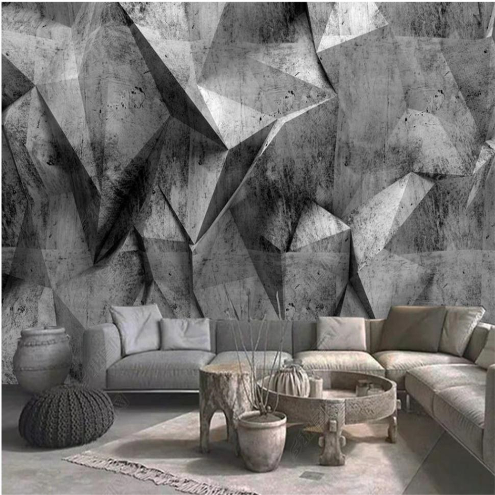 stereoscopic wallpaper Three-dimensional cement board special-shaped building wakllpaper 3D background wall