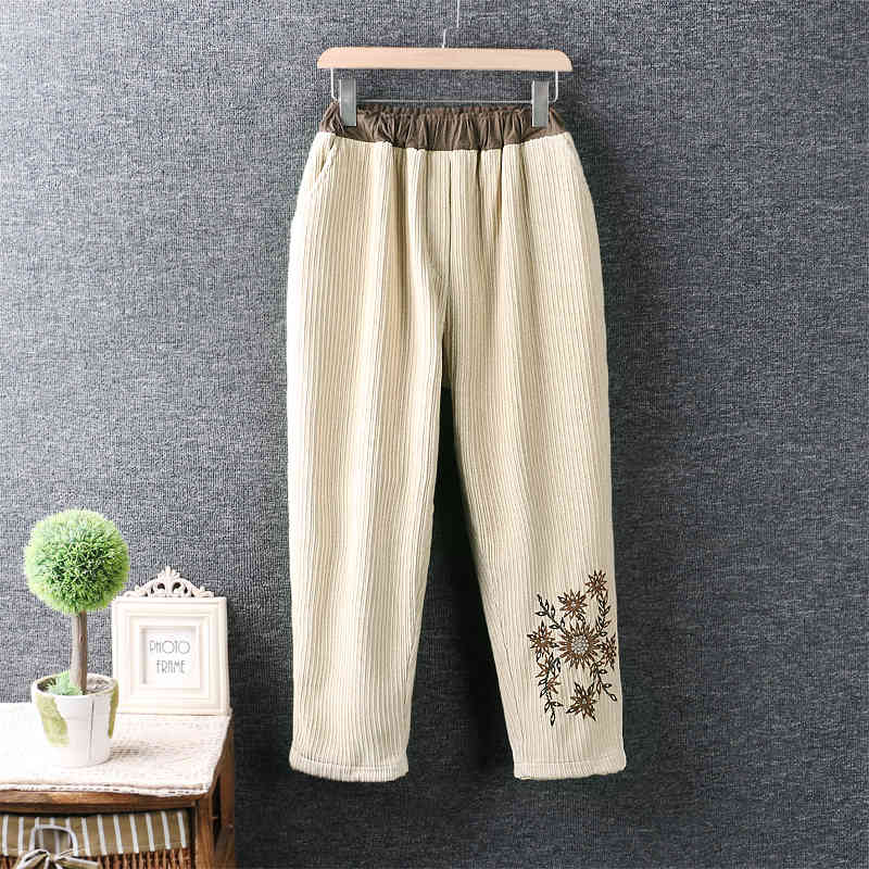 women's pants & capris fresh little winter elastic waistline velvet loose cotton capris embroidered ankle-length pants tgfa, Black;white
women's pants & capris fresh little winter elastic waistline velvet loose cotton capris embroidered ankle-length pants tgfa, Black;white