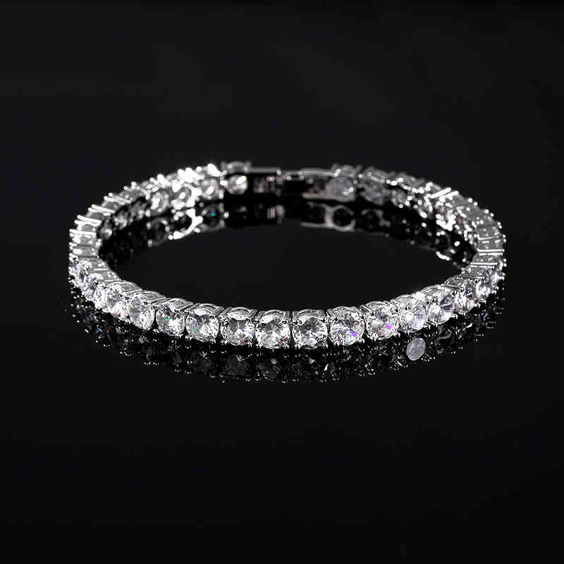 Cubic Zircon Bracelets For Women New Fashion Charm Gold Square Link Wristband Chain Braclets Gift Zircon Jewelry Bracelets X0