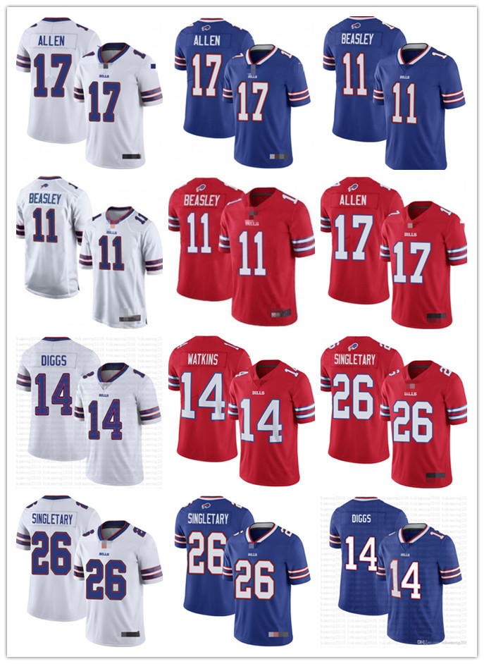 Men Women Youth BuffaloBills14 Stefon Diggs 17 Josh Allen 26 Devin Singletary 11 Cole Beasley White Red Blue Football Jersey, Black;red
Men Women Youth BuffaloBills14 Stefon Diggs 17 Josh Allen 26 Devin Singletary 11 Cole Beasley White Red Blue Football Jersey, Black;red