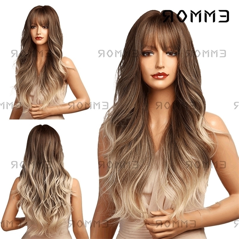 bangs Wig Brown women's gradual highlights big wave long curly hair high temperature silk temperament wig, 1#
bangs Wig Brown women's gradual highlights big wave long curly hair high temperature silk temperament wig, 1#