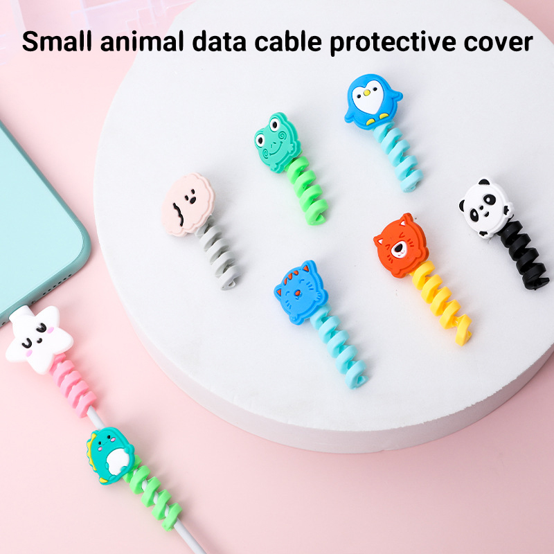 Cable Animal bite USB cable protector Charger Data Protection Cover Mini Wire Protector Cable Cord Phone Accessories Creative Gifts