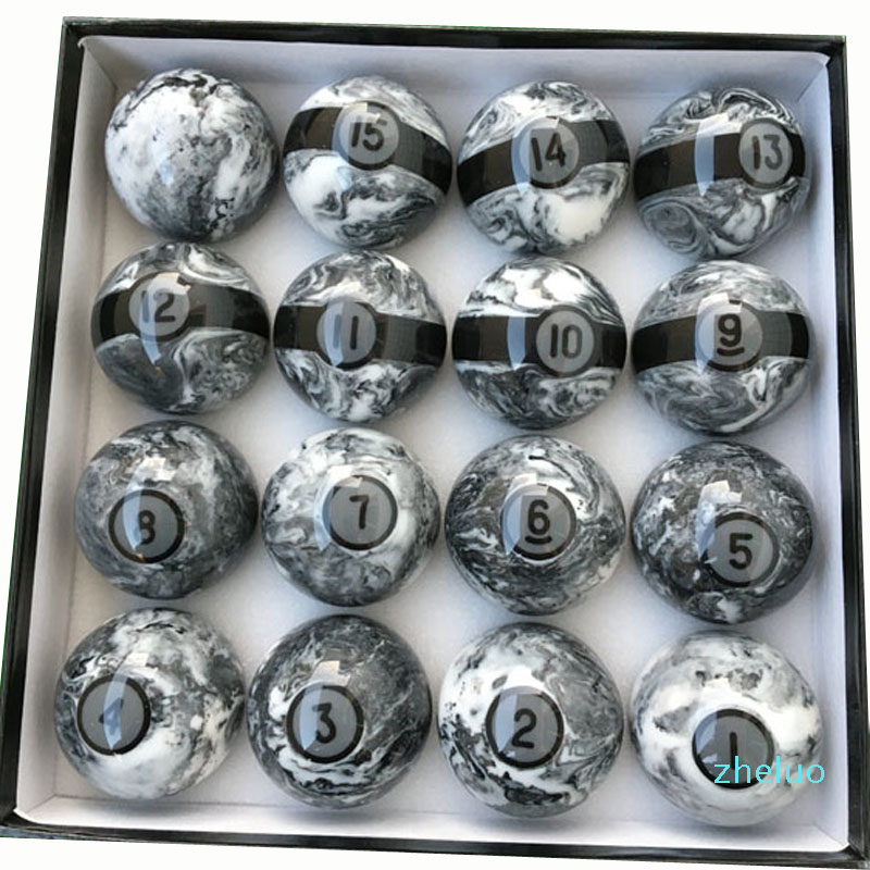 Latest 57.25mm Marple+resin Billiard Pool Balls 16pcs Complete Set Of High Quality Accessories China1