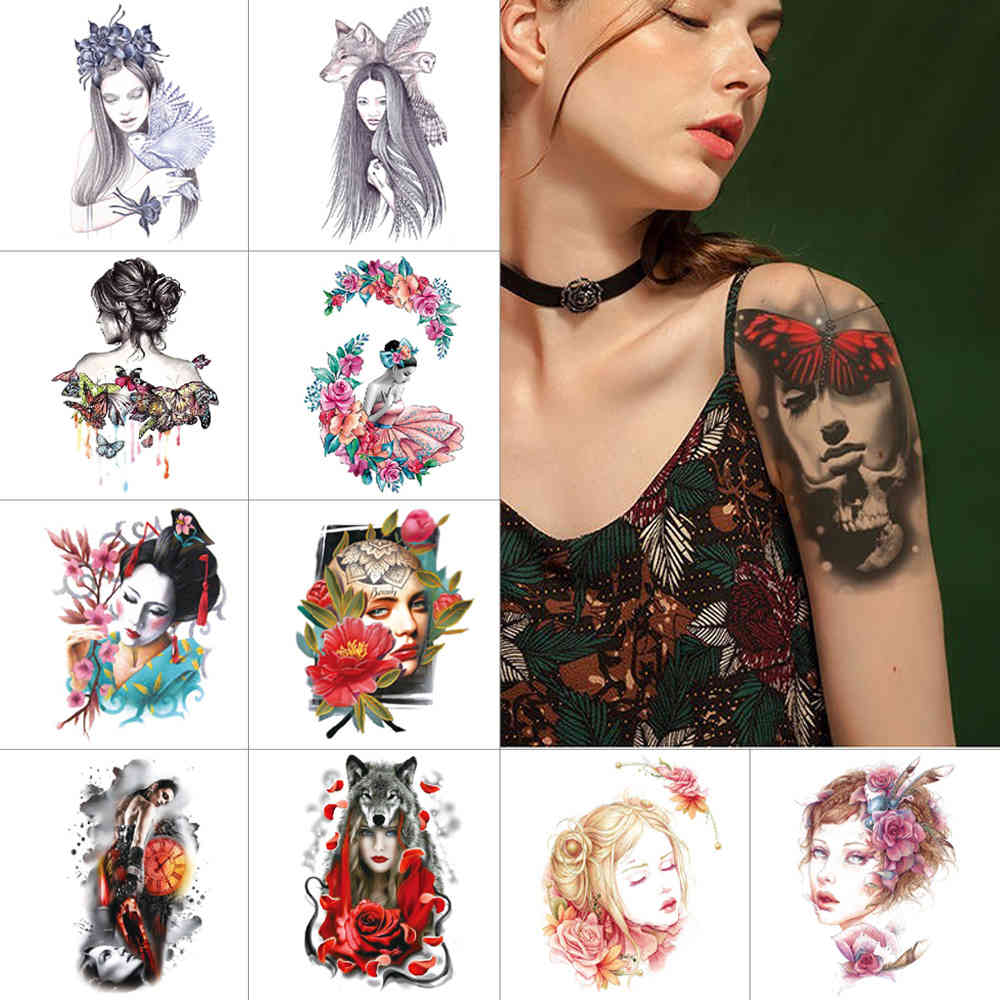 Temporary stickers Flower Fairy Cartoon woman girl Waterproof flower Female killer warrior Body art tattoo
Temporary stickers Flower Fairy Cartoon woman girl Waterproof flower Female killer warrior Body art tattoo