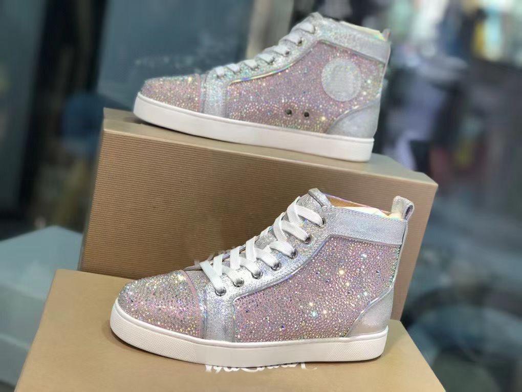 Shoes Louboutin CL Christian Stylish Strass High Top Sneaker Shoes Luxury Red Bottom Casual Elegant Men Trainers Couple lXp, Blue;gray
Shoes Louboutin CL Christian Stylish Strass High Top Sneaker Shoes Luxury Red Bottom Casual Elegant Men Trainers Couple lXp, Blue;gray