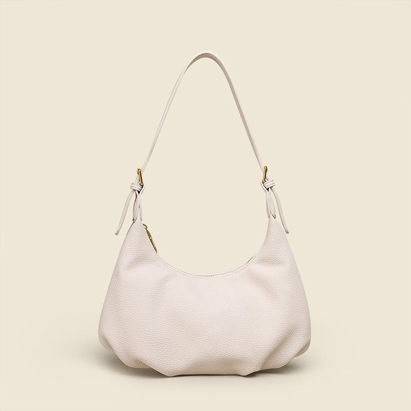 Evening Bags Lychee Pattern Armpit Bag Women's Fashion Wrinkled Single Shoulder Messenger Retro Soft Leather Stick, White
Evening Bags Lychee Pattern Armpit Bag Women's Fashion Wrinkled Single Shoulder Messenger Retro Soft Leather Stick, White