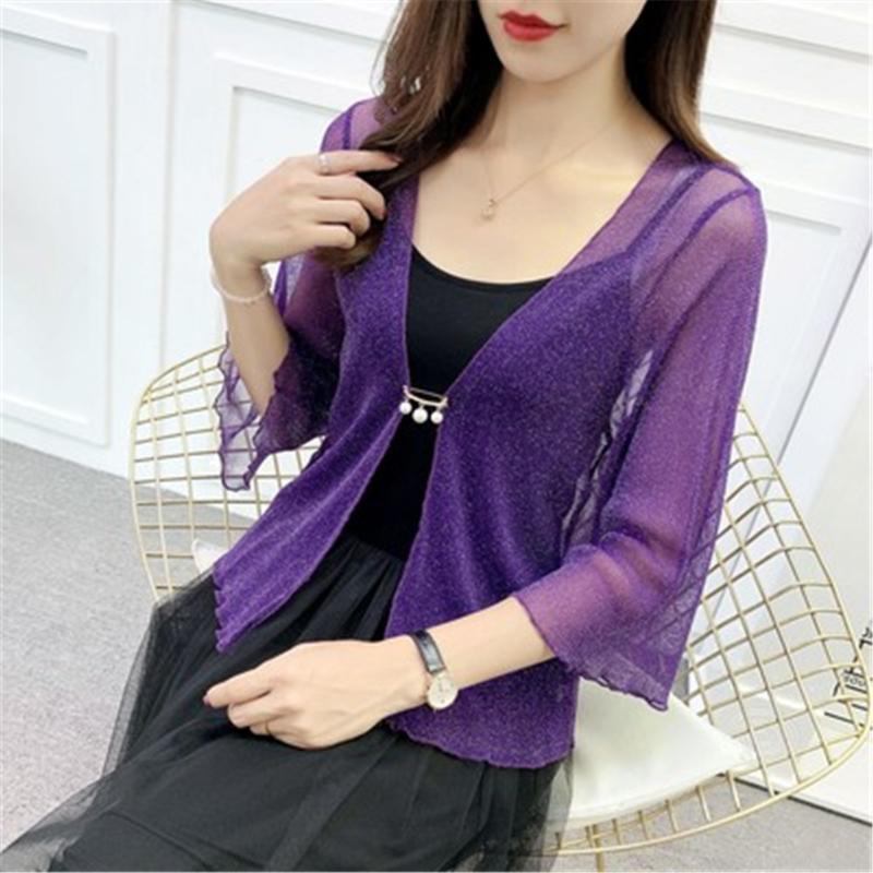 Women's Knits & Tees 2022 Purple Black Pink Ultra-thin Summer Women Shrugs Shawls For Ladies Femme Cardigan Lace Jacket Open Stitch Tops ZY5, White
Women's Knits & Tees 2022 Purple Black Pink Ultra-thin Summer Women Shrugs Shawls For Ladies Femme Cardigan Lace Jacket Open Stitch Tops ZY5, White