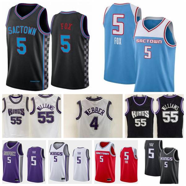 Sacramento Kings MEN's NCAA DeAaron 5 Fox Jersey Chris 4 Webber 55 Williams Basketball Jerseys City 2021 Edition Blue Red White, Black;red
Sacramento Kings MEN's NCAA DeAaron 5 Fox Jersey Chris 4 Webber 55 Williams Basketball Jerseys City 2021 Edition Blue Red White, Black;red