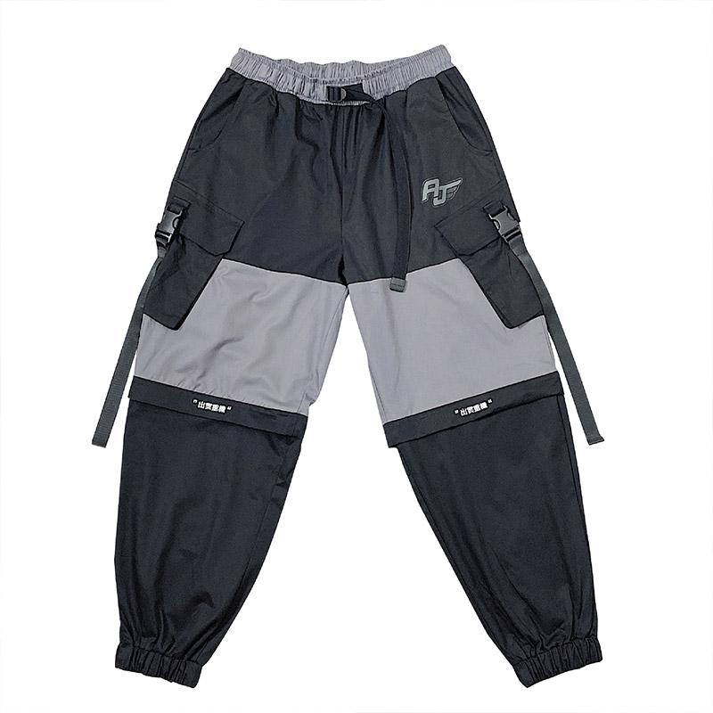 BYBB'S DARK Joggers Men Cargo Pants Patchwork Detachable Short Pant Sweatpants Streetwear 2021 Fashion Trousers Male BB202 Men's
