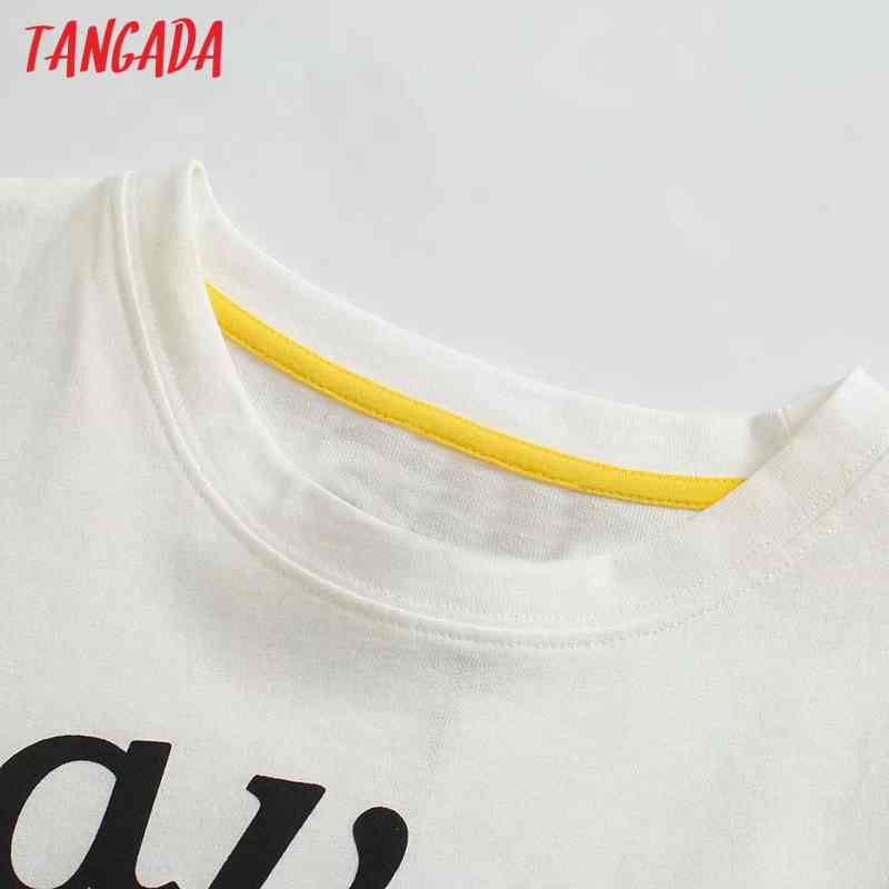 Women Letter Print Cotton T Short Sleeve O Neck Tees Ladies Casual Tee Shirt Street Wear Top 2R31 210416