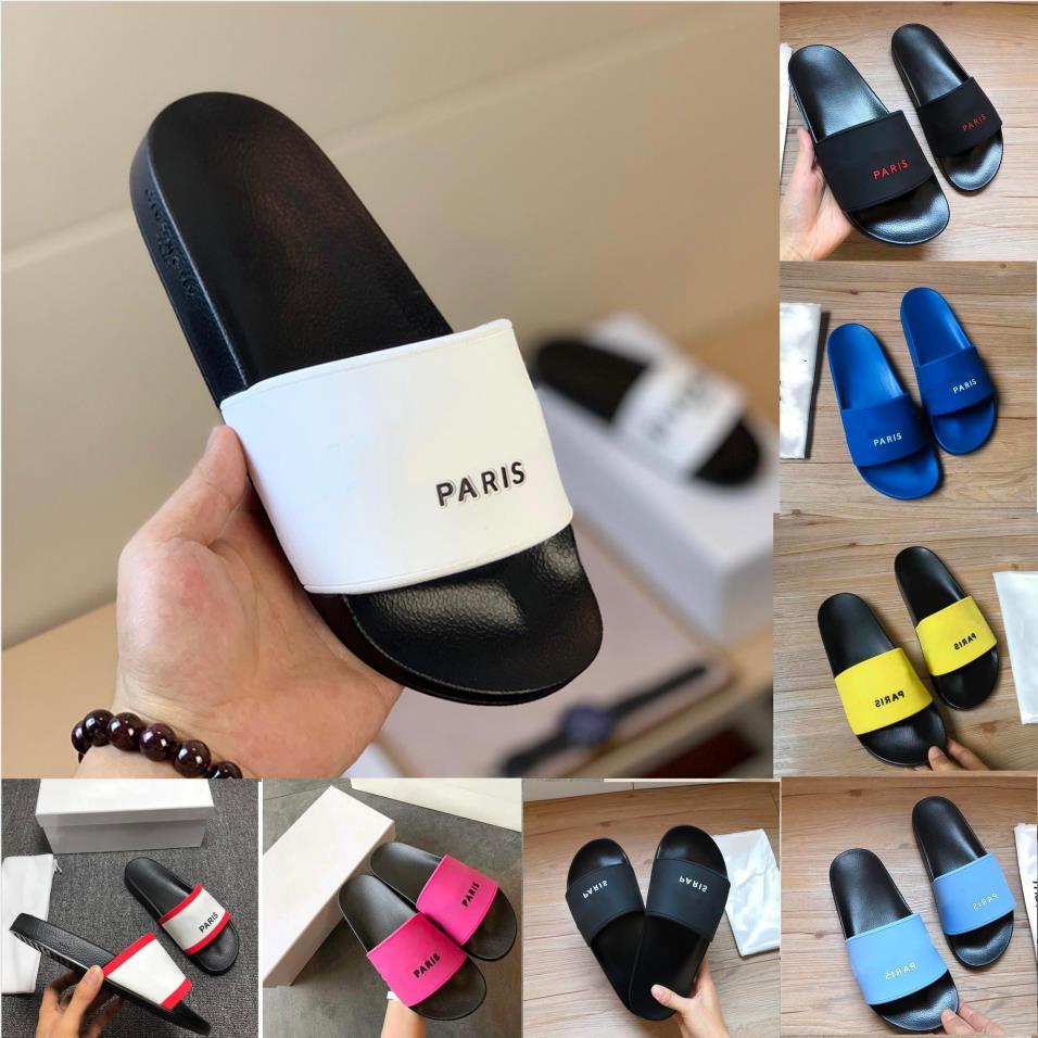TOP Mens Womens Paris Sliders Summer Sandals Beach Slippers Ladies Flip Flops Loafers Black White Red Rubber Slides Chaussures Slide Indoor Shoes With Box Size 36-45
TOP Mens Womens Paris Sliders Summer Sandals Beach Slippers Ladies Flip Flops Loafers Black White Red Rubber Slides Chaussures Slide Indoor Shoes With Box Size 36-45