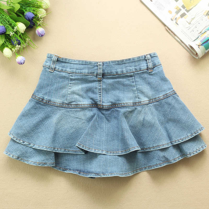 Summer Low Waist A Line Denim Skirt Women Sexy Pleated Mini Jeans Skirts Korean Style Casual Faldas Mujer 210619