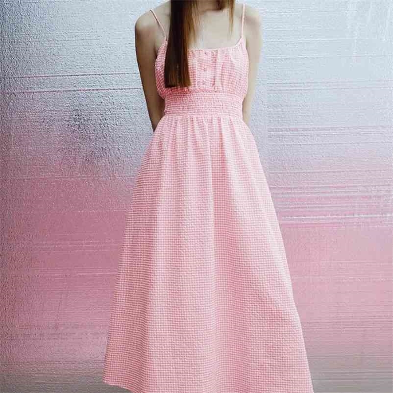 Women Elegant Vintage Midi Dress Sexy One-neck plaid print suspender dress Plus Size Robe Femme 210524, Pink
Women Elegant Vintage Midi Dress Sexy One-neck plaid print suspender dress Plus Size Robe Femme 210524, Pink