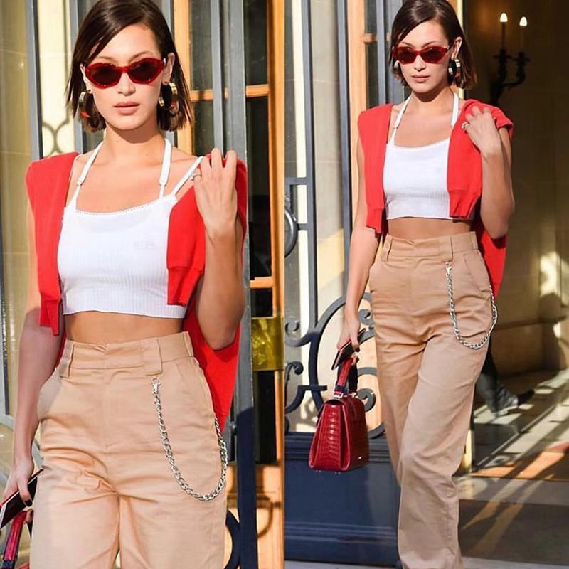 Women's Pants & Capris Harlan Fashion Solid Color Iron Chain Decoration Elastic Waist Casual Work For Autumn/Winter 2021, Black;white
Women's Pants & Capris Harlan Fashion Solid Color Iron Chain Decoration Elastic Waist Casual Work For Autumn/Winter 2021, Black;white
