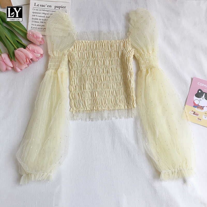 LY VAREY LIN Summer Women Sweet Folds High Waist Fashion Tops Shirts Casual Square Collar Puff Sleeve Short Gauze Female 210526, White
LY VAREY LIN Summer Women Sweet Folds High Waist Fashion Tops Shirts Casual Square Collar Puff Sleeve Short Gauze Female 210526, White