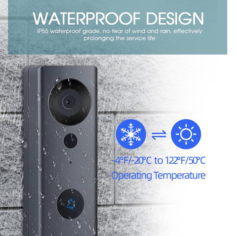Doorbells Smart Wired WIFI Video Doorbell Home Security Camera Remote Intelligent Infrared Monitoring With Motion Detection