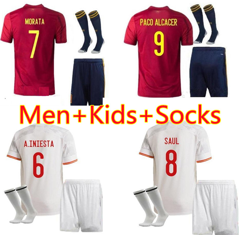 2021 2022 Spain Soccer Jersey adult set 20/21/22 home away ASENSIO MORATA ISCO INIESTA SAUL men kids socks Sports Football shirt, Black
2021 2022 Spain Soccer Jersey adult set 20/21/22 home away ASENSIO MORATA ISCO INIESTA SAUL men kids socks Sports Football shirt, Black