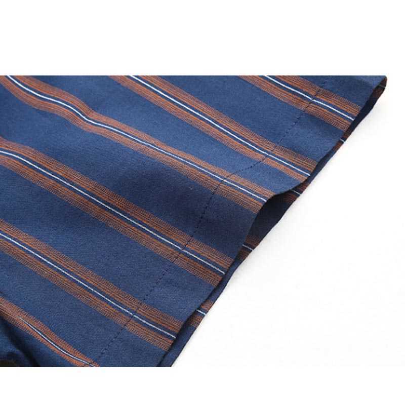 Plus Size 7XL 6XL 5XL Mens Business Casual Short Sleeve Striped Shirt Button UP Cotton Male Red Blue Social Dress Shirts 210528