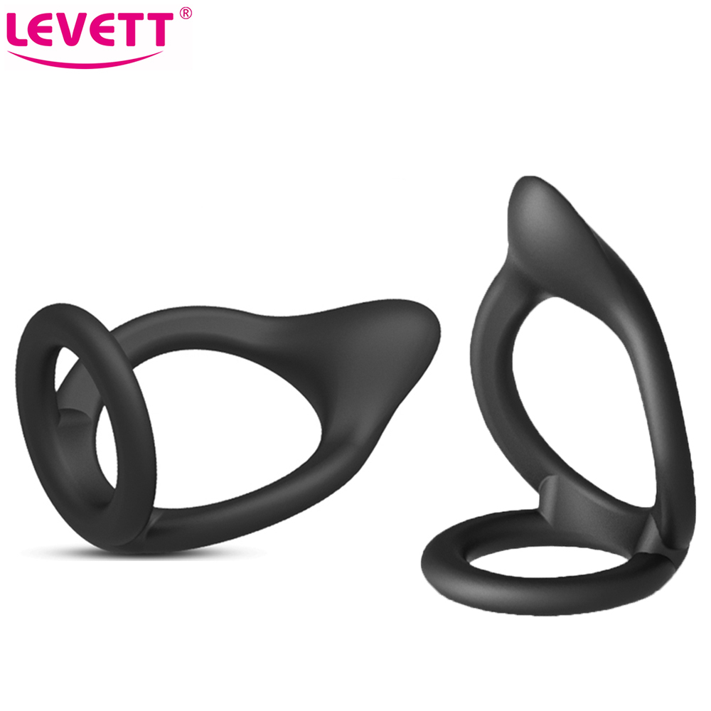 LEVETT Penis Rings For Men Lock Delay Ejaculation Cockring anneau Sex Toys Couples chastity nillo pene Cock Ring anel peniano 210408