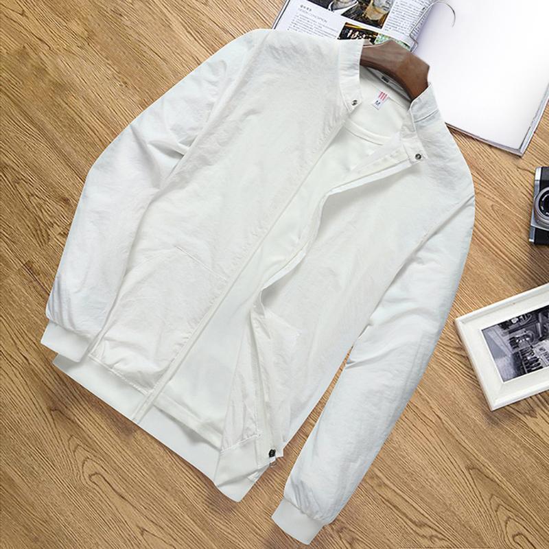 Men's Jackets Slim Fit Solid Mens Bomber Jacket 2021 Spring Autumn Male Baseball Thin Brand Casual Coat Top Windbreaker