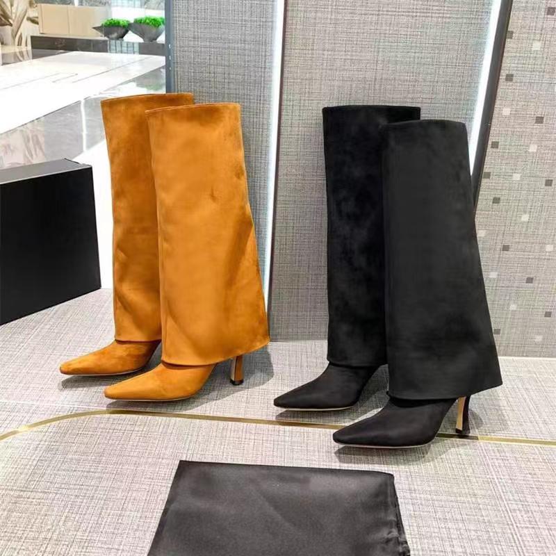 Suede Knee High Boots Women Trouser Boots Loose High Heels Sexy Pointed Toe Luxury Brand Designer Woman Shoe Winter Ladies Shoes, Black
Suede Knee High Boots Women Trouser Boots Loose High Heels Sexy Pointed Toe Luxury Brand Designer Woman Shoe Winter Ladies Shoes, Black