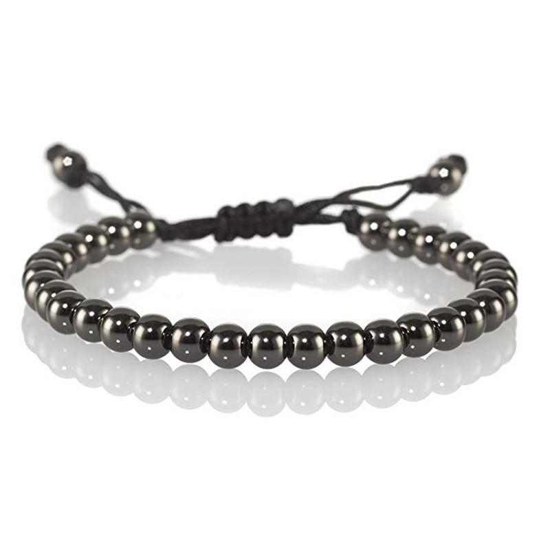 Beaded, Strands Women Black 6mm Cool Magnetic Bracelet Beads Hematite Stone Therapy Health Care Magnet Men's Jewelry
Beaded, Strands Women Black 6mm Cool Magnetic Bracelet Beads Hematite Stone Therapy Health Care Magnet Men's Jewelry