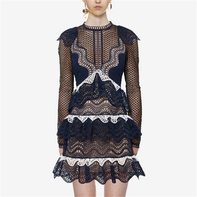 HIGH QUALITY Self Portrait Long sleeve lace mini dress floral hollow out sweet sexy party patchwork women dresses 210603, Picture color
HIGH QUALITY Self Portrait Long sleeve lace mini dress floral hollow out sweet sexy party patchwork women dresses 210603, Picture color