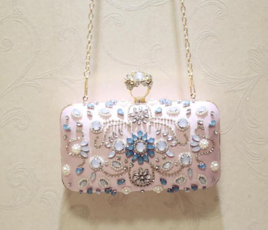 2022 White Diamond Women Clutch Bags for Women Female Purse Wallet Party Bag Envelope Bridal Wedding Evening Handbags 06