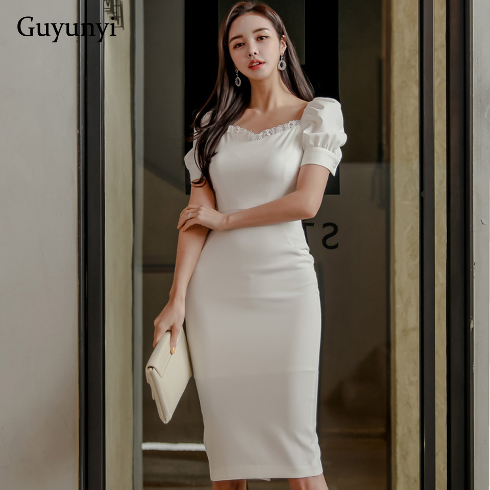 white office lady dress 2021 summer high waist tight dress simple v-neck decorative lace puff sleeve elegant party womens dress, Black;gray
white office lady dress 2021 summer high waist tight dress simple v-neck decorative lace puff sleeve elegant party womens dress, Black;gray