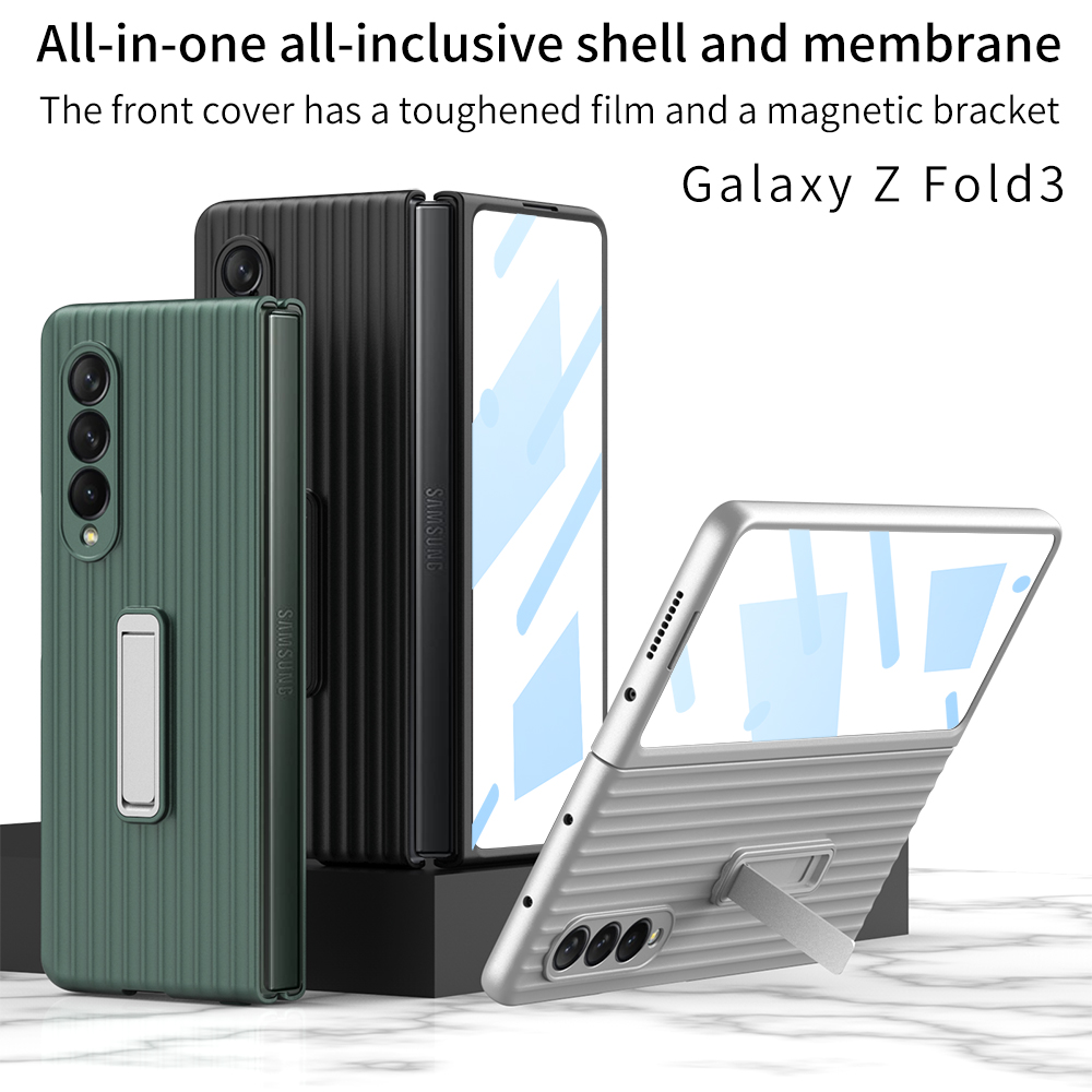 Suitcase Holder Cases For Samsung Galaxy Z Fold3 Fold 3 5G Case Armor Stand With Glass Film Screen Protector Hard Cover
Suitcase Holder Cases For Samsung Galaxy Z Fold3 Fold 3 5G Case Armor Stand With Glass Film Screen Protector Hard Cover
