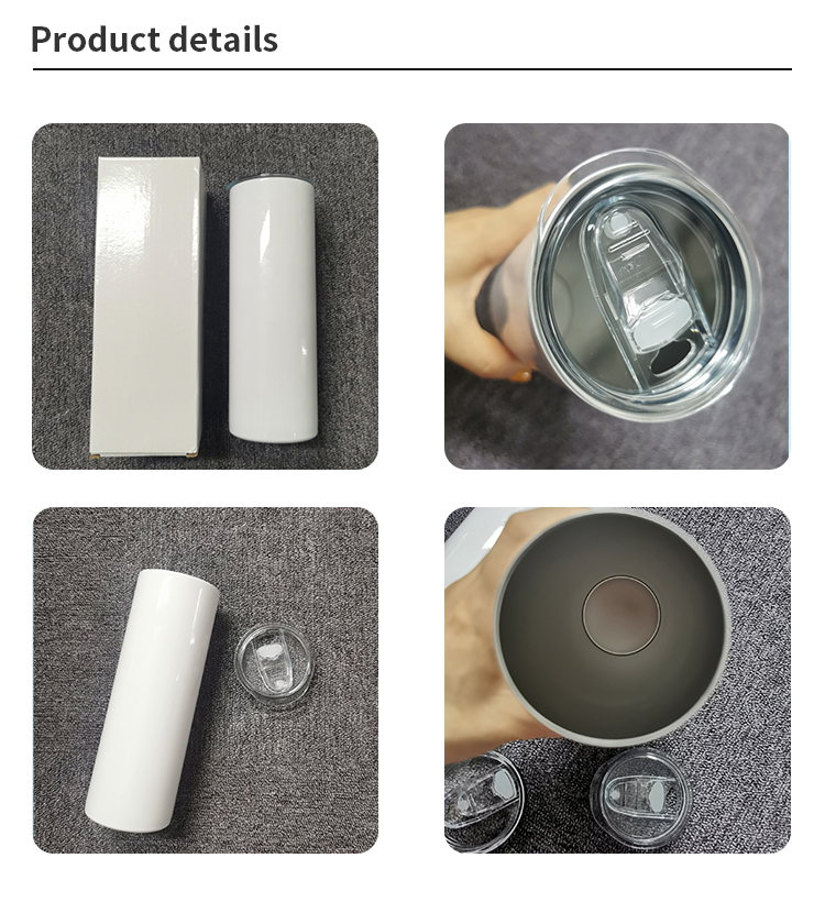 15oz 20oz 30oz Sublimation Skinny Straight Tumblers White Blank Stainless Steel Water Bottles Double Insulated Heat Transfer Cups Glasses Mugs