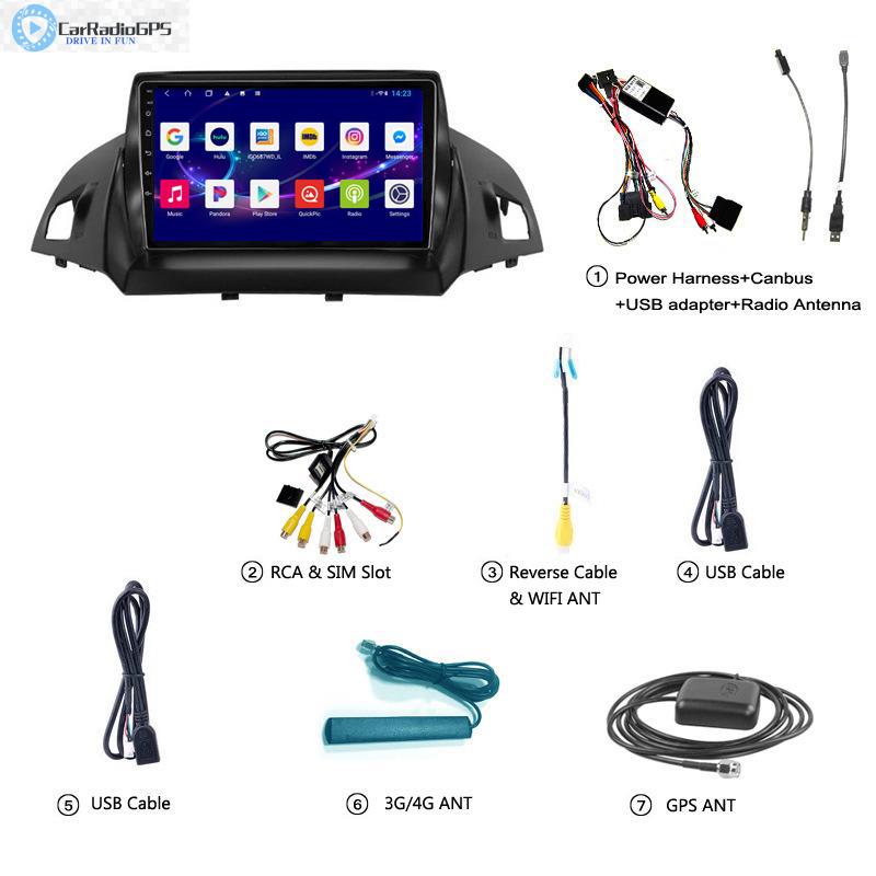 Car dvd Radio Player Navigation System for Ford KUGA 2013-2017 with Wifi 4g support backup camera 10 Inch Android