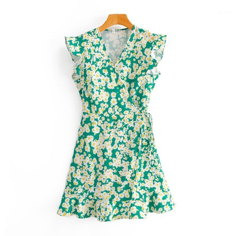 Casual Dresses 2021 Summer Mini Holiday Beach Dress Women Bohemian Print V-Neck Elegant Ruffles Short Sleeve A-Line Vestidos, Green
Casual Dresses 2021 Summer Mini Holiday Beach Dress Women Bohemian Print V-Neck Elegant Ruffles Short Sleeve A-Line Vestidos, Green