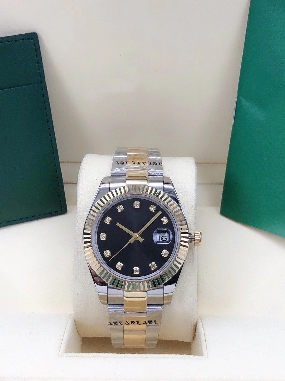 41MM Datejust Men's Watch Gold Stainless Steel Strap Automatic Mechanical Mens Watches 2813 Movement Diamond Dial Sports Male Wristwatches, Waterproof
41MM Datejust Men's Watch Gold Stainless Steel Strap Automatic Mechanical Mens Watches 2813 Movement Diamond Dial Sports Male Wristwatches, Waterproof
