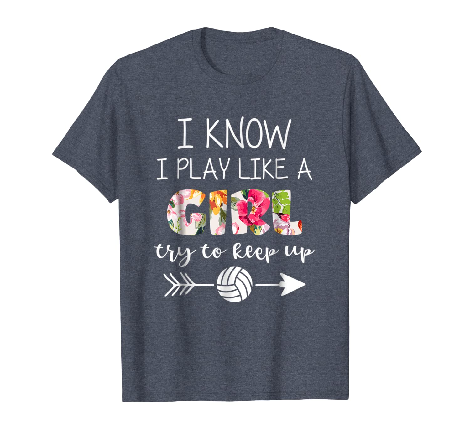 Volleyball T Shirt For Teen Girls - Play Like A Girl Shirt, White;black