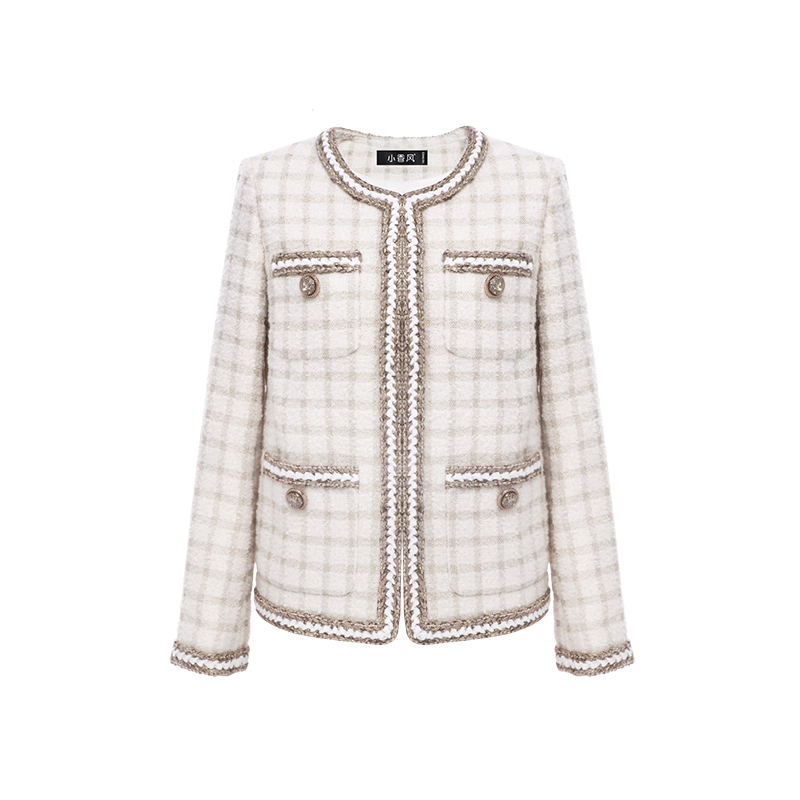 Autumn And Winter classic short jackets designer Apparel apricot lattice Cardigan Women's Jacket Women Apparel Fashion coat Elegant comfortable Outerwear, Customize
Autumn And Winter classic short jackets designer Apparel apricot lattice Cardigan Women's Jacket Women Apparel Fashion coat Elegant comfortable Outerwear, Customize