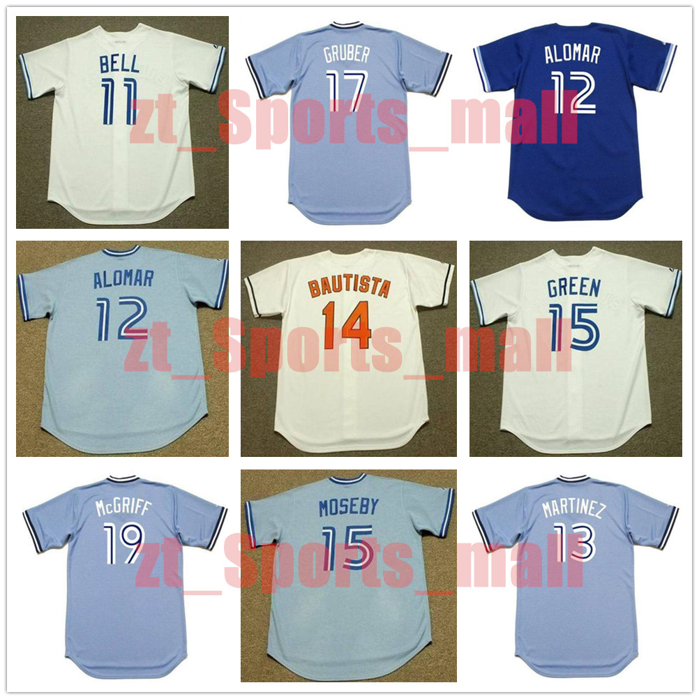 Toronto Vintage Baseball Jersey 11 GEORGE BELL 1990 12 ERNIE WHITT 1988 ALOMAR MARTINEZ 14 JOSE BAUTISTA 2004 MOSEBY 15 SHAWN GREEN 1994 17 KELLY GRUBER McGRIFF 1987, 12 roberto alomar blue
Toronto Vintage Baseball Jersey 11 GEORGE BELL 1990 12 ERNIE WHITT 1988 ALOMAR MARTINEZ 14 JOSE BAUTISTA 2004 MOSEBY 15 SHAWN GREEN 1994 17 KELLY GRUBER McGRIFF 1987, 12 roberto alomar blue