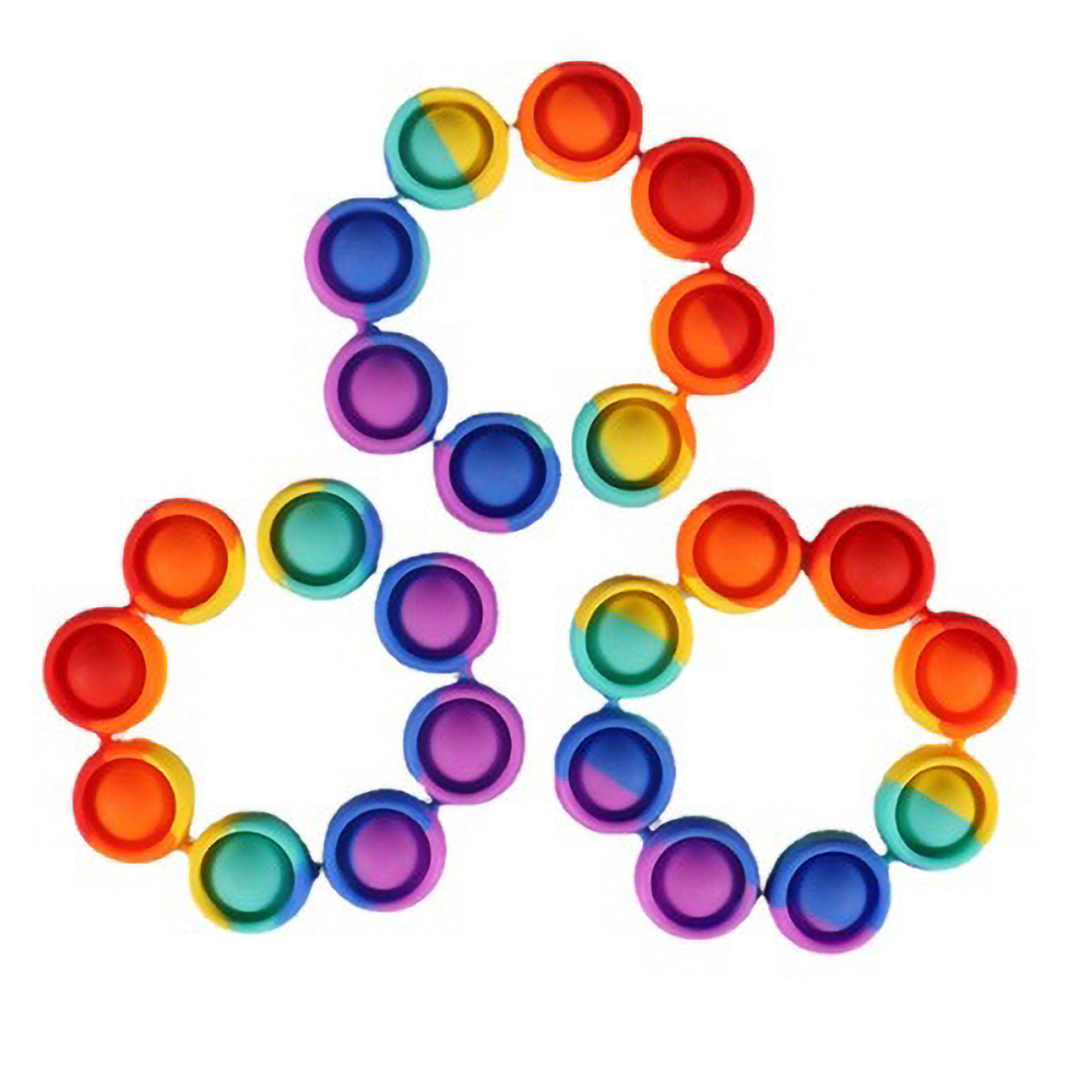 Fidget Reliver Stress Toys Rainbow Bracelet Push Bubble Antistress Adult Children Sensory Decompression Toy To Relieve Autism
Fidget Reliver Stress Toys Rainbow Bracelet Push Bubble Antistress Adult Children Sensory Decompression Toy To Relieve Autism