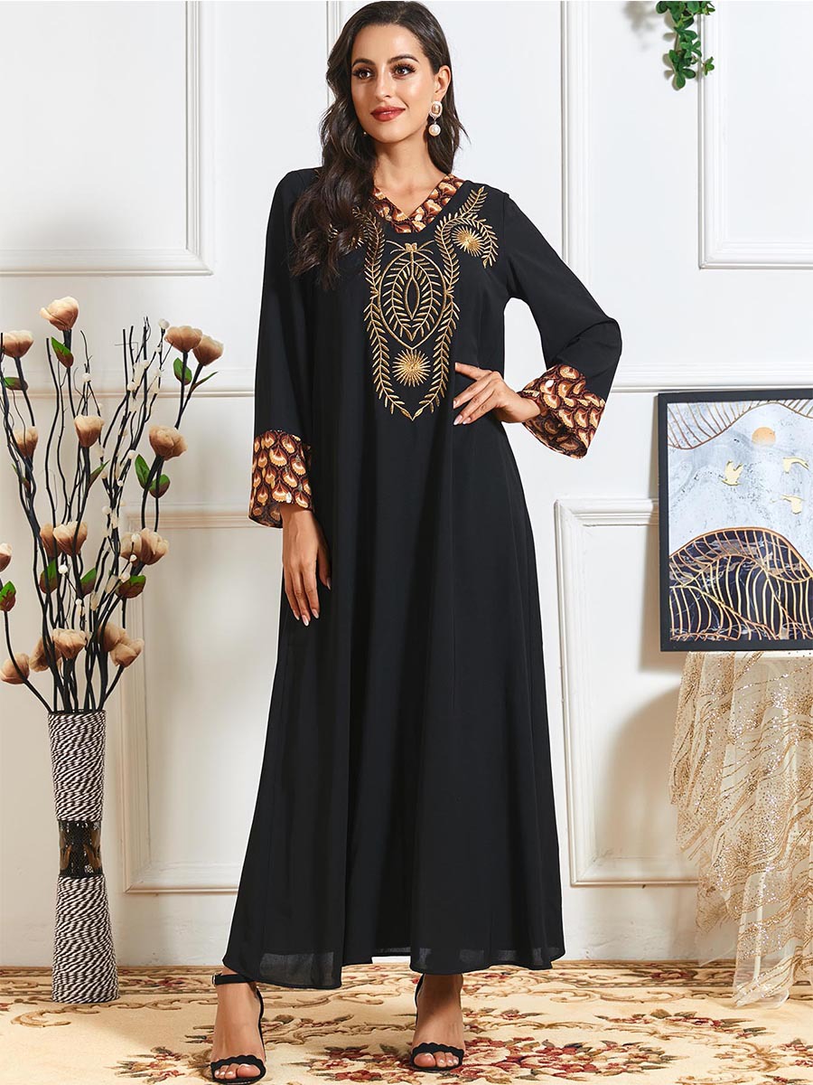Vintage Muslim Dress Women Autumn Moroccan Kaftan Short Sleeve Maxi Hijab Vestidos Islamic Clothing Abayas Musulman Dubai Kimono
Vintage Muslim Dress Women Autumn Moroccan Kaftan Short Sleeve Maxi Hijab Vestidos Islamic Clothing Abayas Musulman Dubai Kimono